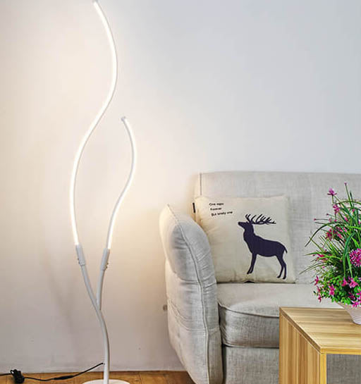 Modern Minimalist Curved Line 1-Light LED Standing Floor Lamp