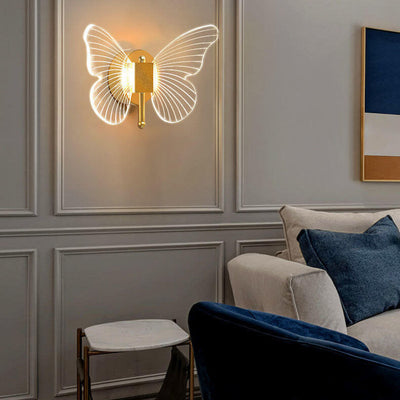 Nordic Creative Butterfly Acrylic LED Wall Sconce Lamp