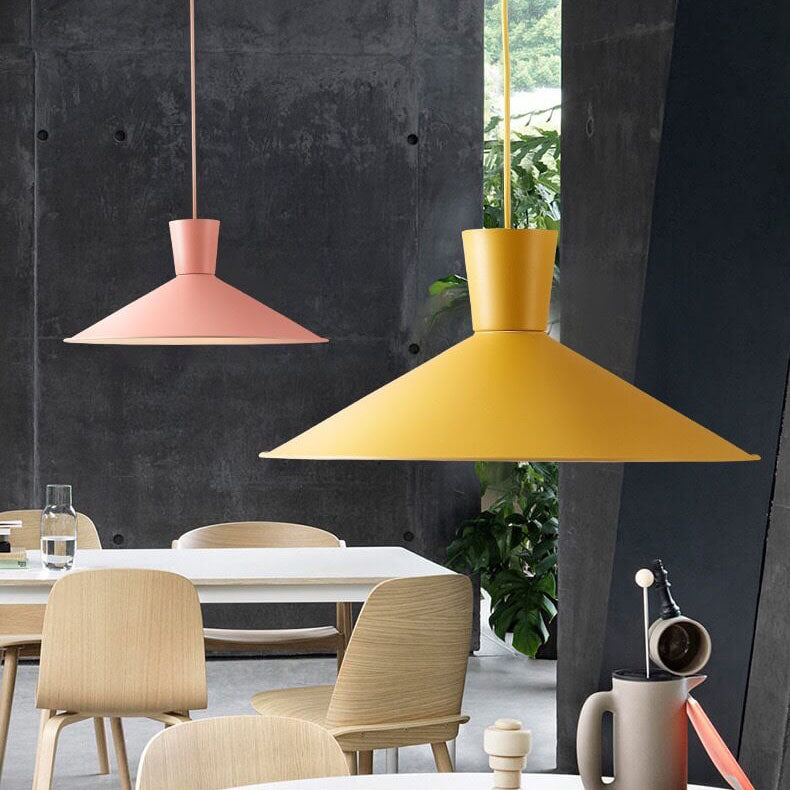 Modern Simple Macaron Scalloped 1-Light Pendant Light