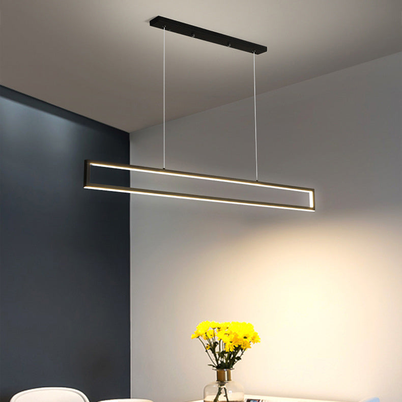 Modern Minimalist Long Frame LED Chandelier