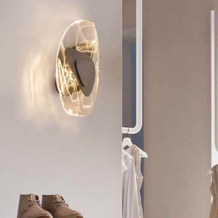 Modern Creative Oval Glass 1-Light LED Wall Sconce Lamp
