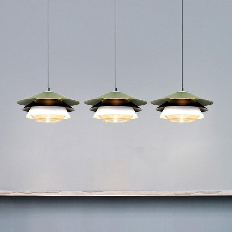 Nordic Colorful Layered Metallic 1-Light LED Pendant Light