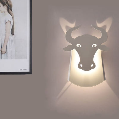 Nordic Creative Cow Head Shaped 1-Light LED Wall Sconce Lamp