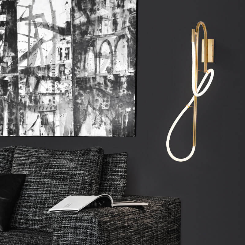 Post-modern Long Curve 1-Light LED Wall Sconce Lamp