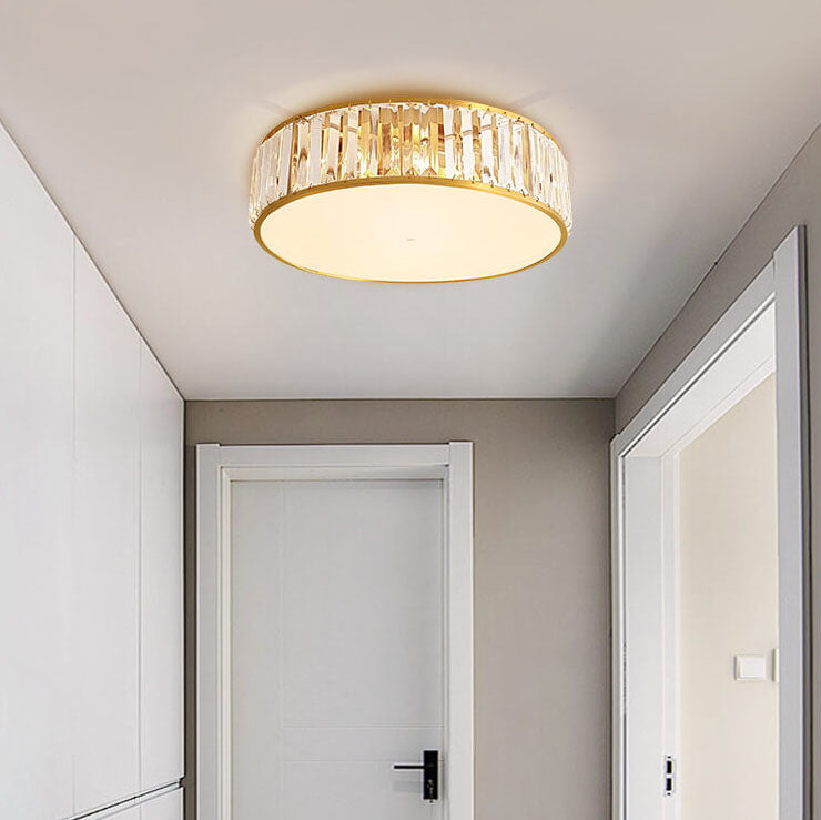 Moderne Eisenkristall Runde 3/4/5 Licht Deckenleuchte 