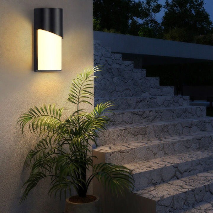 Moderne zylindrische wasserdichte LED-Wandleuchte für den Außenbereich 