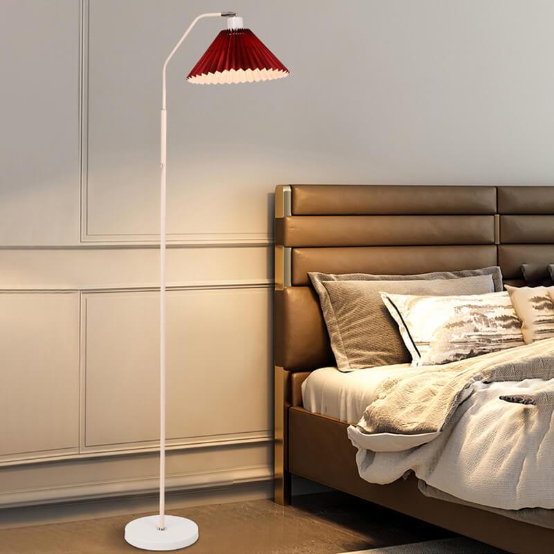 Minimalistische Stofffaltenlampe 1-Licht Stehende Stehlampe 