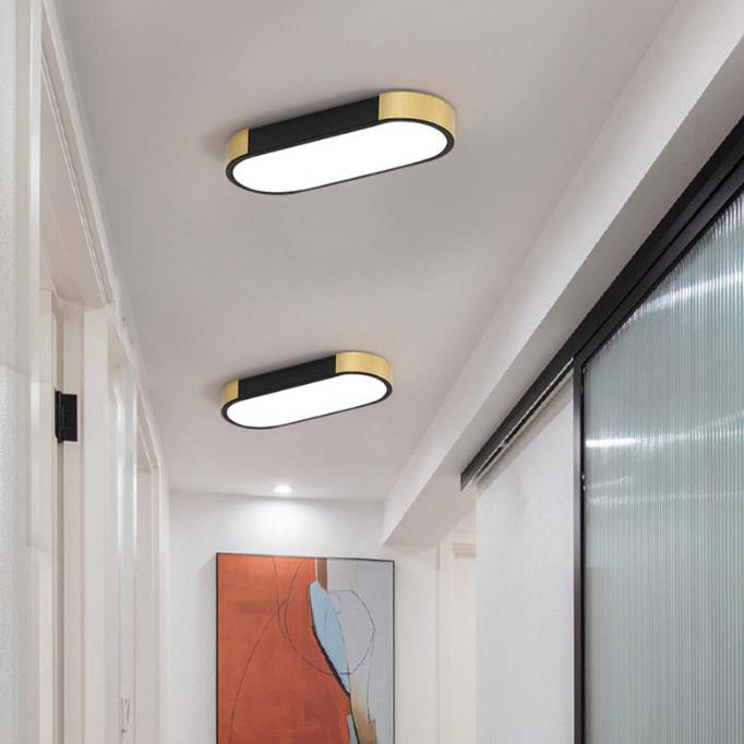 ضوء سقف مثبت بتصميم حديث بسيط على شكل حلقة مستطيلة LED 