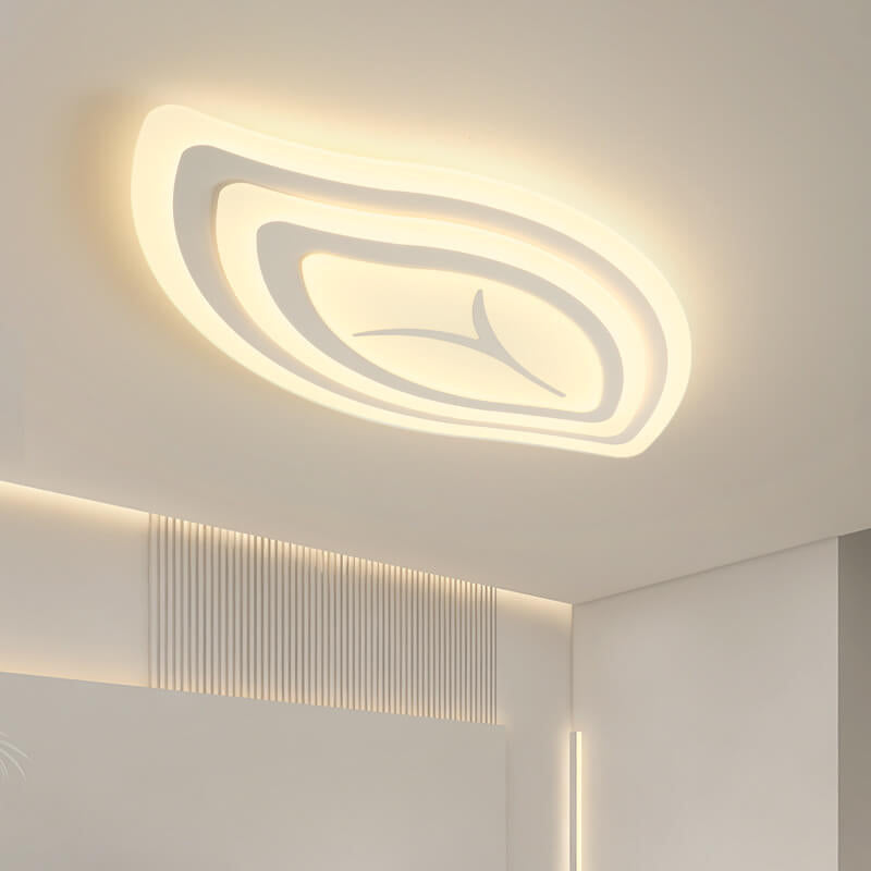 Plafonnier à LED en acrylique en forme de feuille créative 
