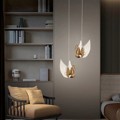 Modern Creative Swan Acrylic LED Pendant Light