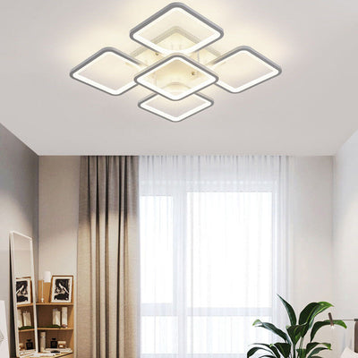 Minimalist Square Combination Acrylic LED Flush Mount Ceiling Light