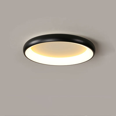 Modern Minimalist Round Aluminum Acrylic LED Flush Mount Ceiling Light