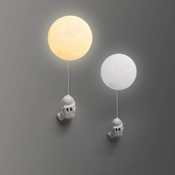 Creative Moon Astronaut 1-Light LED Wall Sconce Lamp