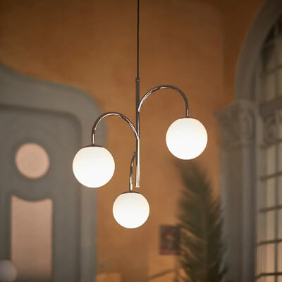 Nordic Magic Bean Glass Ball 3-Light Chandelier