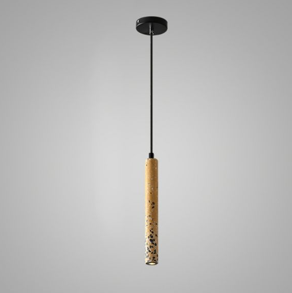 Lámpara colgante LED de tira larga de cemento multicolor retro 