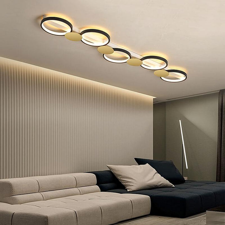 Lumière de rail LED encastrée moderne à cercle avec 3/4/5 lumières LED 