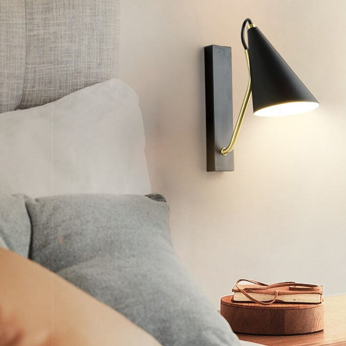 Simple Creative Iron Cone Shade Wall Sconce Lamp