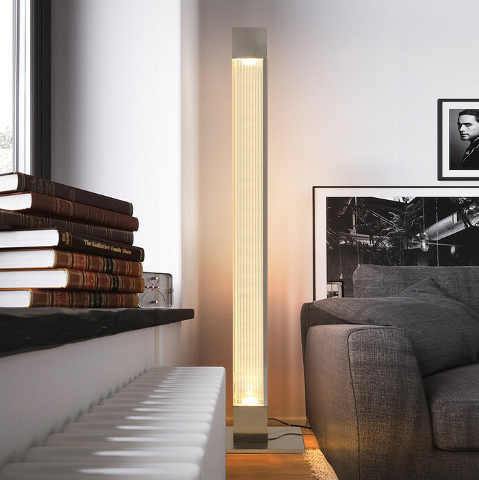 Moderne Acryl-Langbalken-Säulen-LED-Stehlampe 