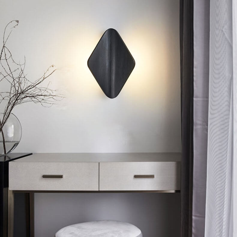 Modern Bending Rhombus Aluminum LED Wall Sconce Lamp