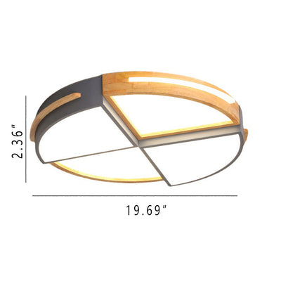 Diseño de Molino de Viento Geométrico de Tronco Creativo Nórdico LED Montaje Empotrado 