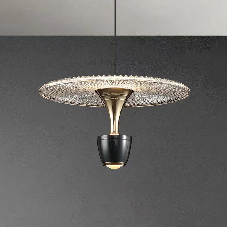 Moderne Luxus-LED-Pendelleuchte aus galvanisiertem Aluminium 