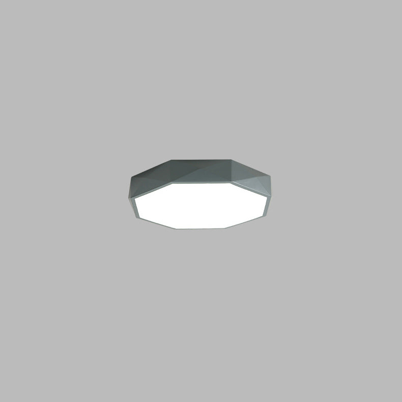 Nordic Macaron Diamond Geometry Iron Acrylic LED Flush Mount Ceiling Light