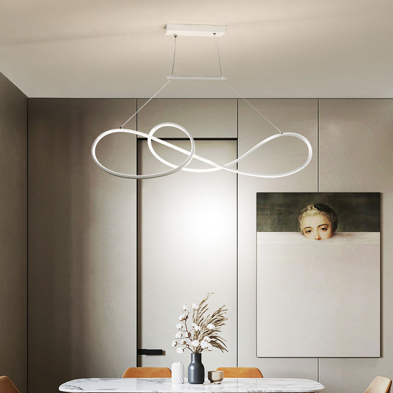 Modern Light Luxury Ring Curve LED Island Light Kronleuchter