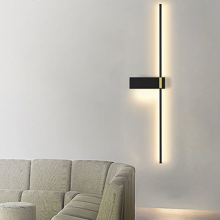 Lámpara de Aplique de Pared LED de Línea Larga de Hierro y Acrílico Minimalista Moderna 