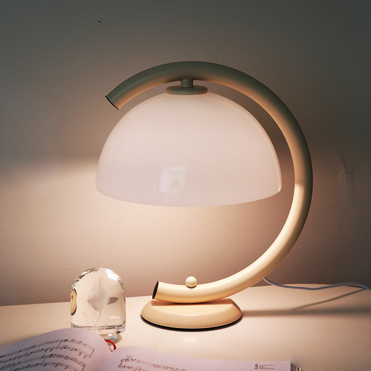 Nordic Glass Semi-Circle 1-Light Decorative Table Lamp