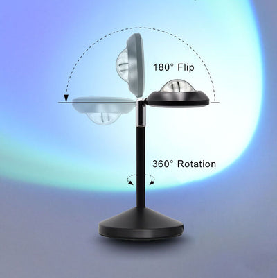 Sonnenuntergangslampe APP-Steuerung Sonnenuntergangsprojektionslampe 16 RGB-Stehlampen mit 180-Grad-Drehung 