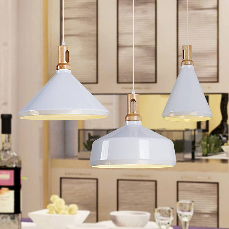 Nordic Simple Solid Aluminum Geometry Tapered 1-Light Pendant Light