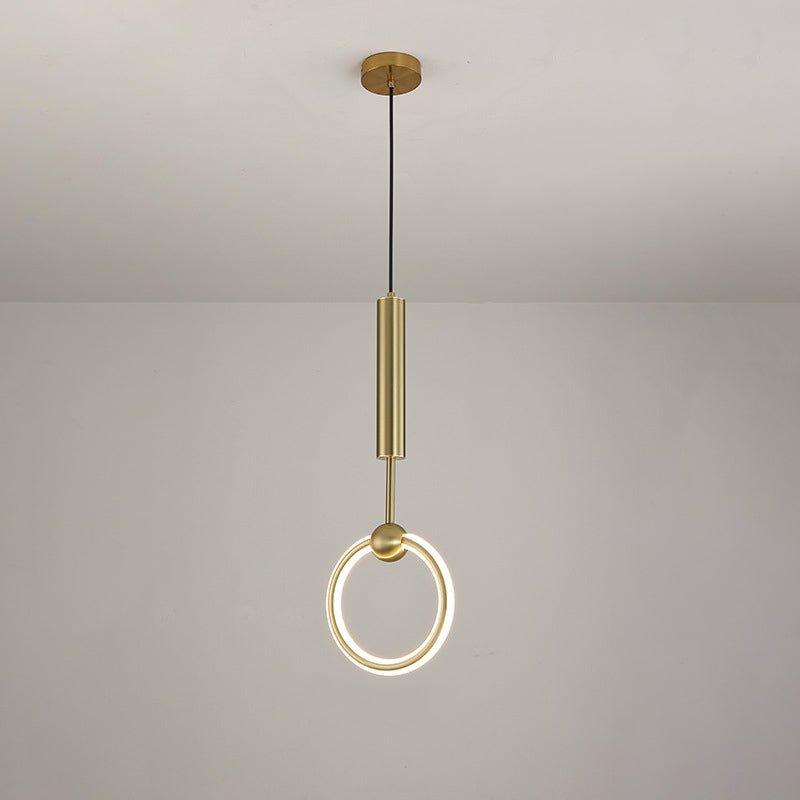 Nordic Luxury Gold Circle Ring LED Pendant Light