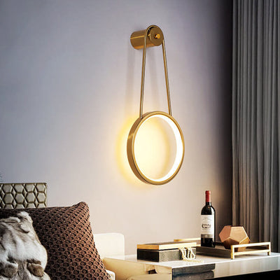 Modern Minimalist Hanging Round LED Wall Sconce Lamp