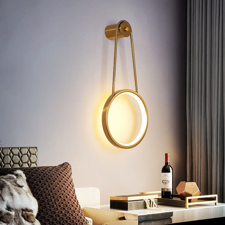 Modern Minimalist Hanging Round LED Wall Sconce Lamp