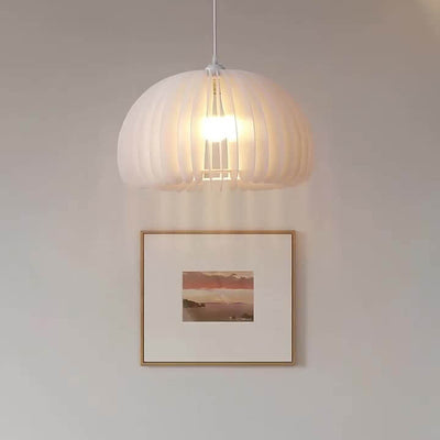 Nordic White Pumpkin Acrylic 1-Light Pendant Light