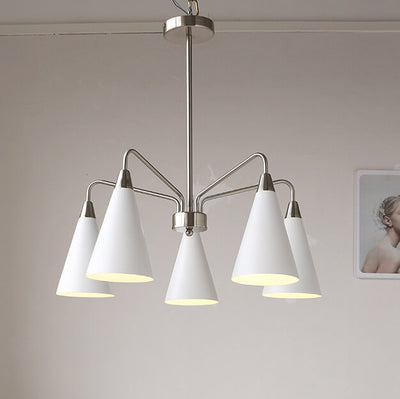 Nordic Tapered Shade Iron 3/5 Light Art Kronleuchter 