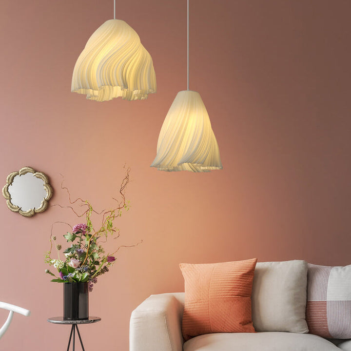 Pantalla impresa en 3D de geometría nórdica, luz colgante de 1 luz 