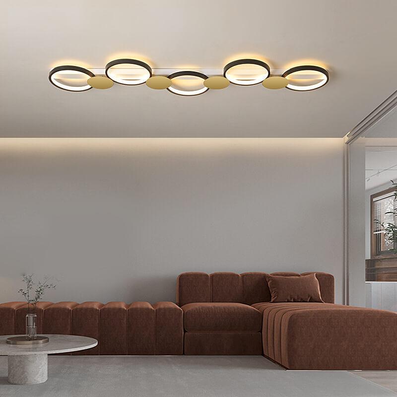 Modern Circle LED 3/4/5 Light LED Flush Mount Track Light