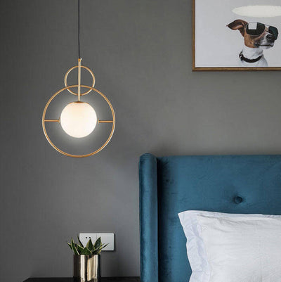 ضوء قلادة LED بلمبة زجاجية واحدة من Nordic Creative Circle Ball 