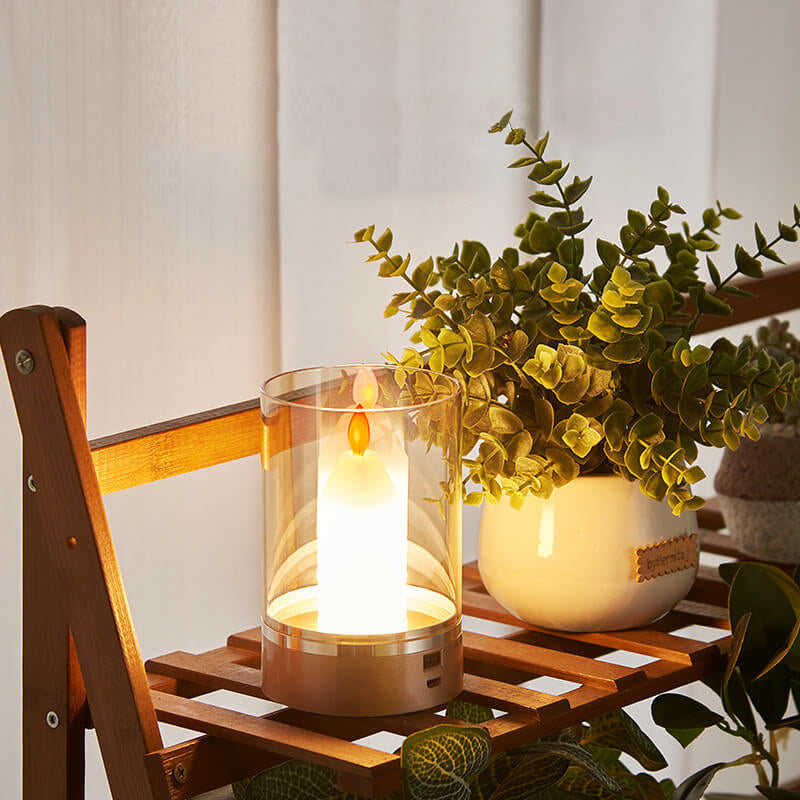 Lampe de Table Décorative à Lumière Nocturne Ambiance à la Lueur de Bougie 