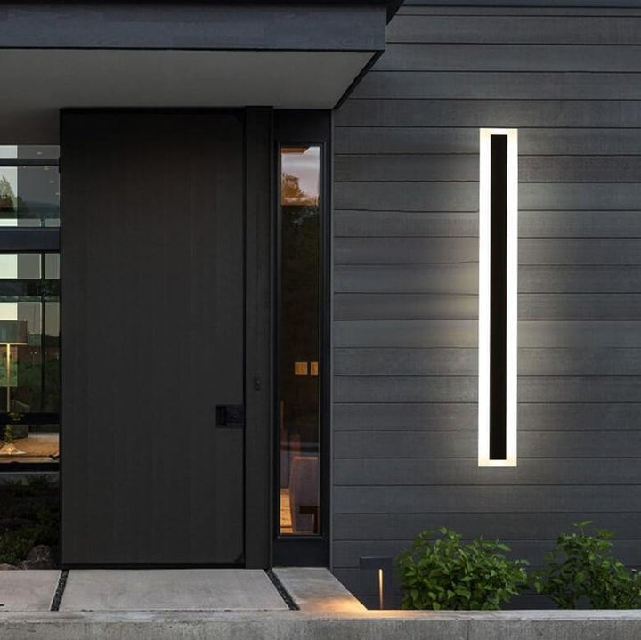 Minimalistische, längliche, stabförmige 1-Licht LED Acryl Außen wasserdichte Wandleuchte 