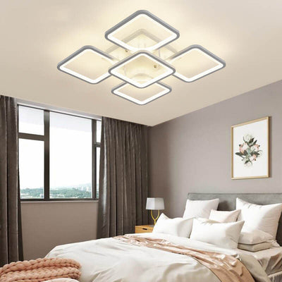 Minimalist Square Combination Acrylic LED Flush Mount Ceiling Light