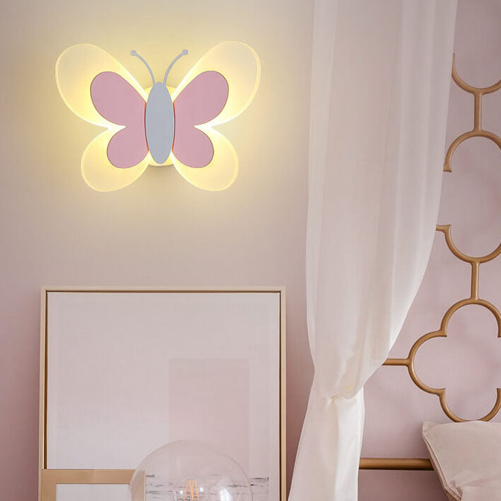 Creative Butterfly Acrylic 1-Light LED Wall Sconce Lamp