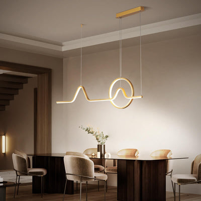 Nordic Creative Angle Ring Line LED Chandelier