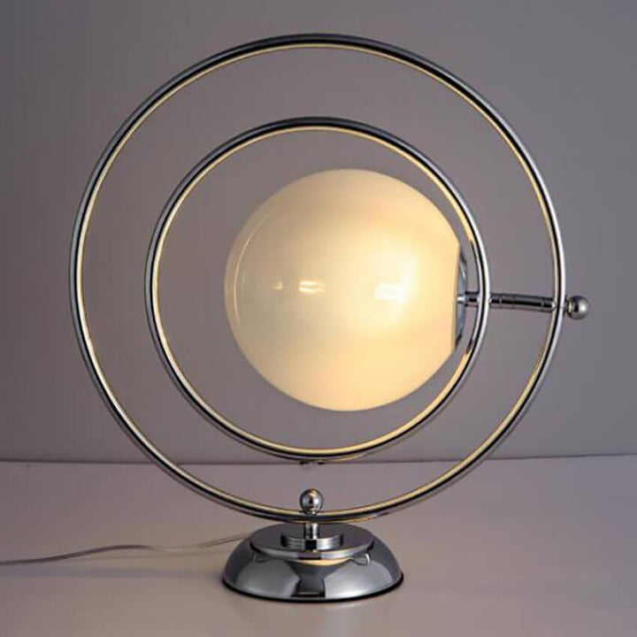 Lampe de Table LED Vintage en Verre Rotatif Lune à 1 Lumière 