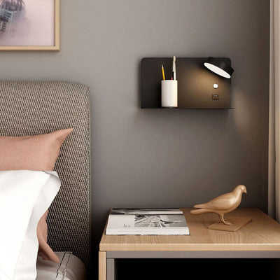 Modern Iron Square LED USB Rechargeable Wall Sconce Lamp