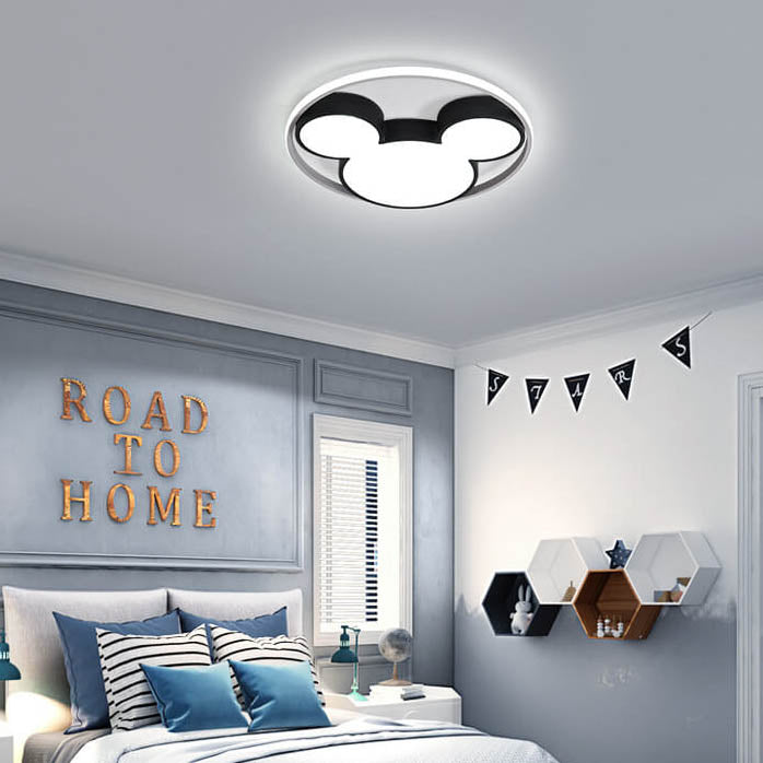 Cartoon Mouse LED Flush Mount Ceiling Light