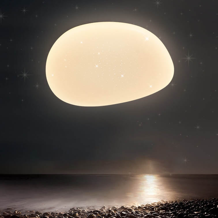 Modern Pebble Stone Star Effect LED Flush Mount Ceiling Light