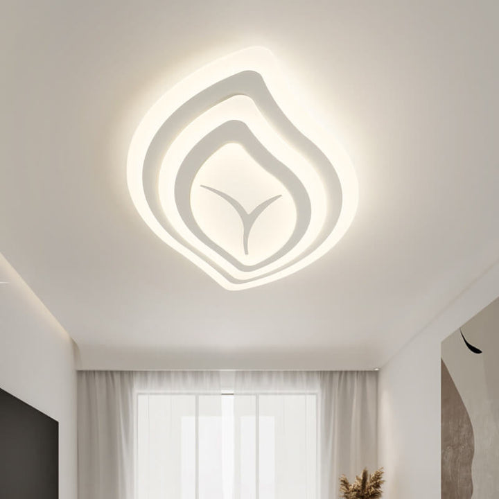 Plafonnier à LED en acrylique en forme de feuille créative 