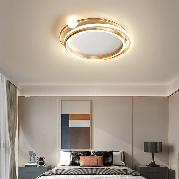 ضوء سقف دائري عصري إبداعي LED مثبت بشكل مسطح 